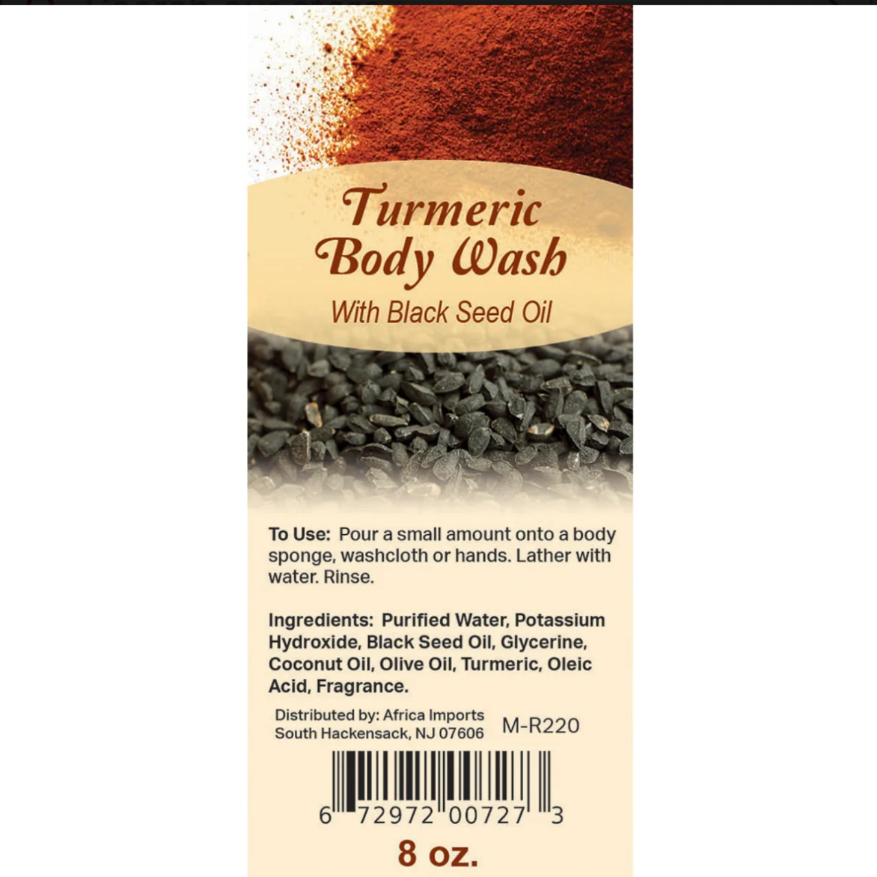Turmeric & Black Seed Oil Body Wash for Full Skin Health - 8 oz. - Image 3