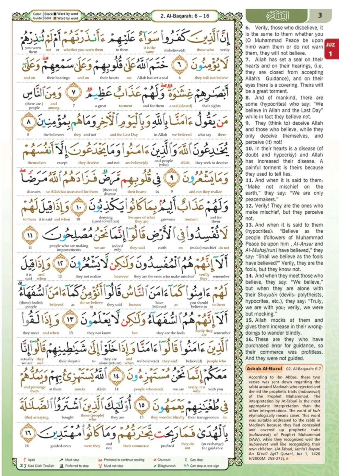 Maqdis Quran Noble Word to Word English Translation Color Coded Tajweed - A4 Large - Image 4