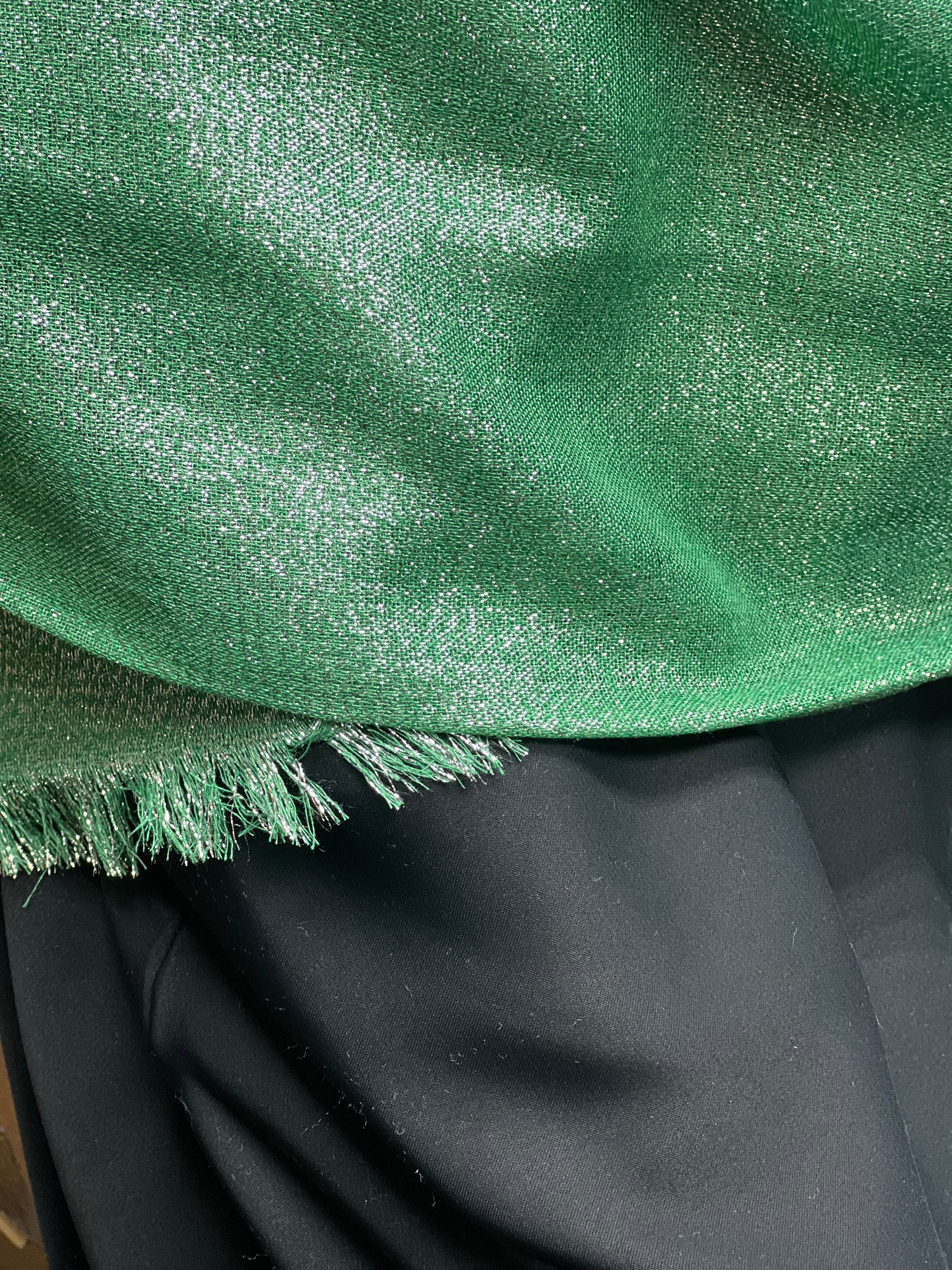 XL Shimmer Viscose Hijab - Green - Image 3