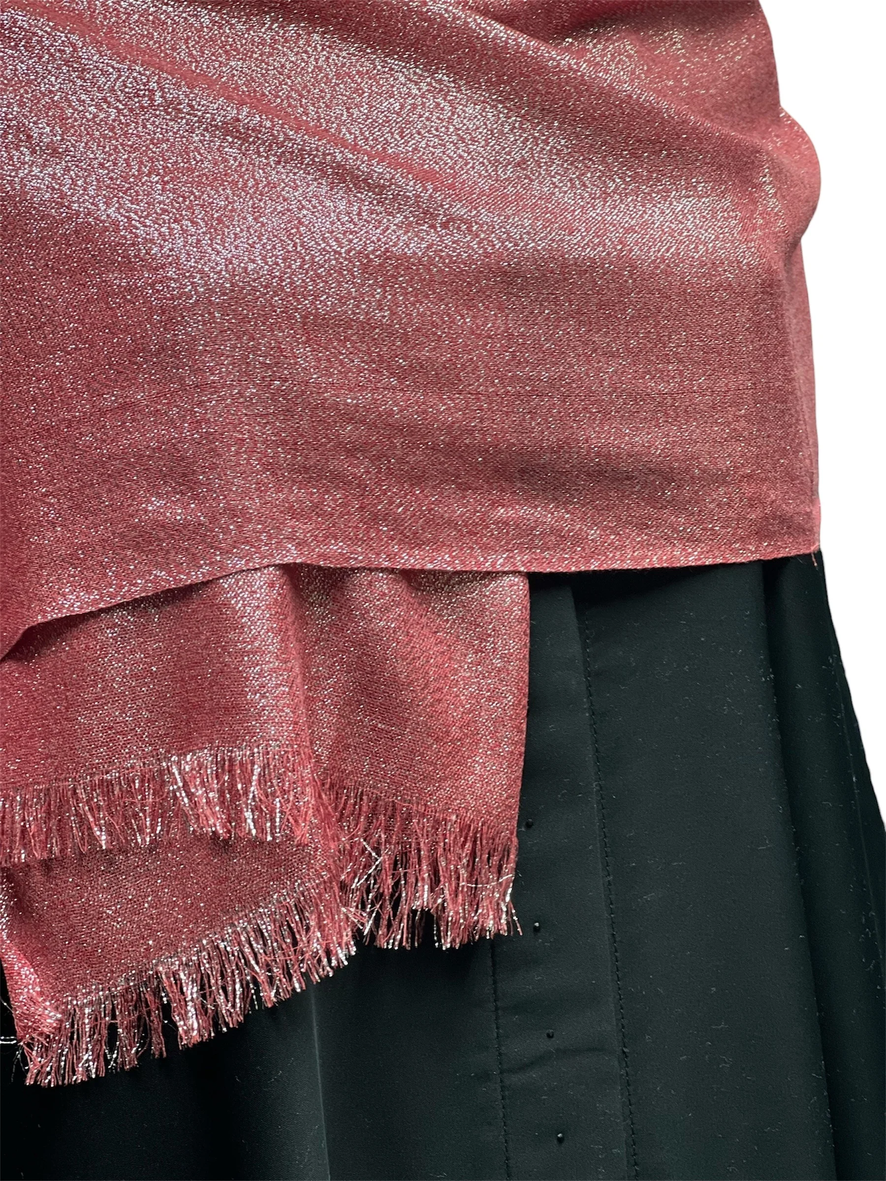XL Shimmer Viscose Hijab - Red - Image 2