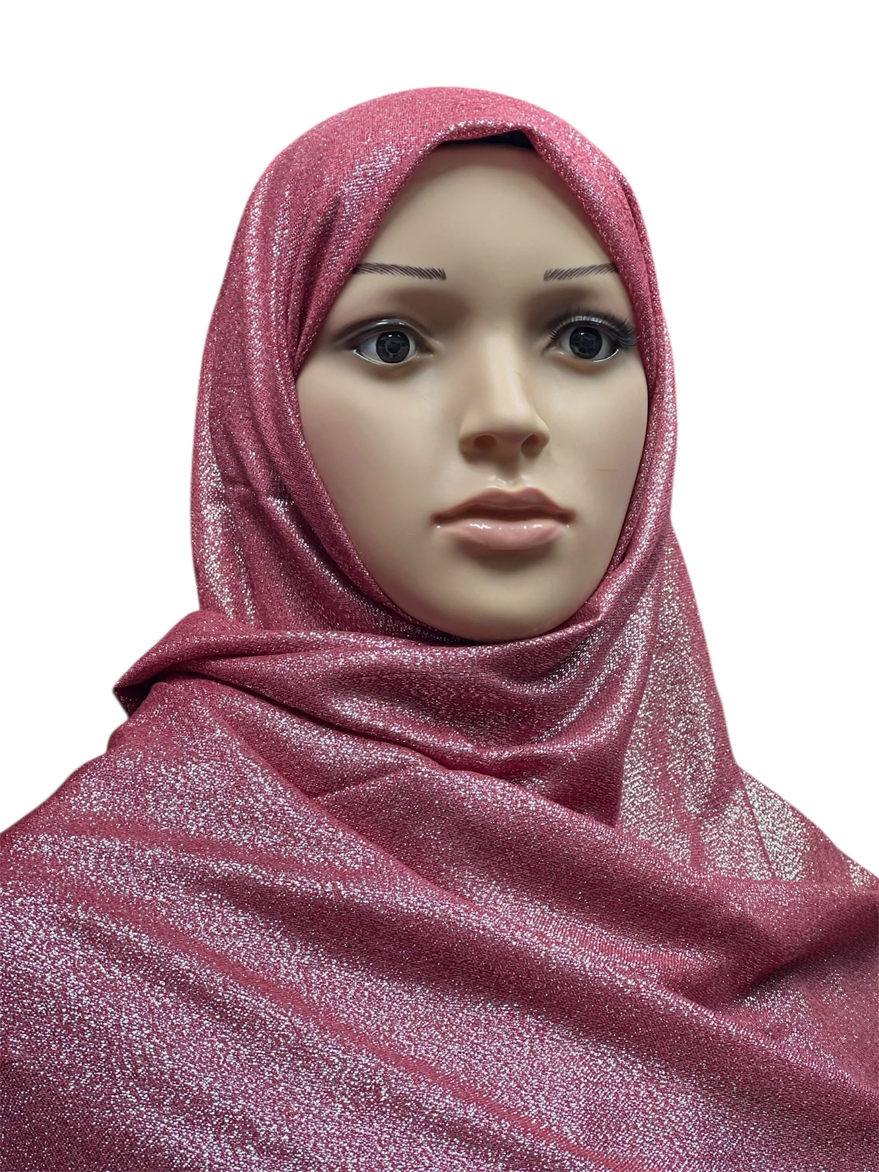 XL Shimmer Viscose Hijab - Red - Image 3